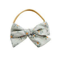 Girl | Wild Flower Grey Baby Hair Wrap | Gray