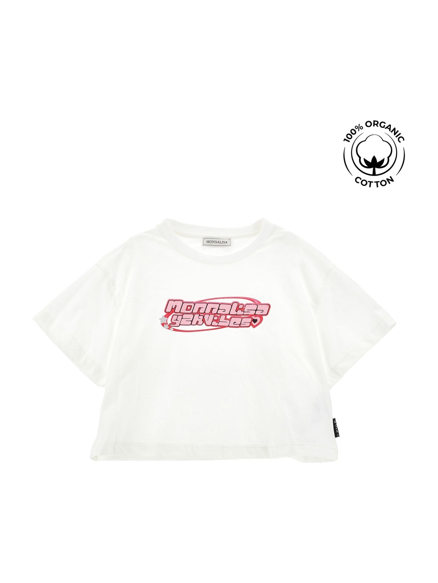 Girls | Cropped Organic Cotton T-Shirt | Cream
