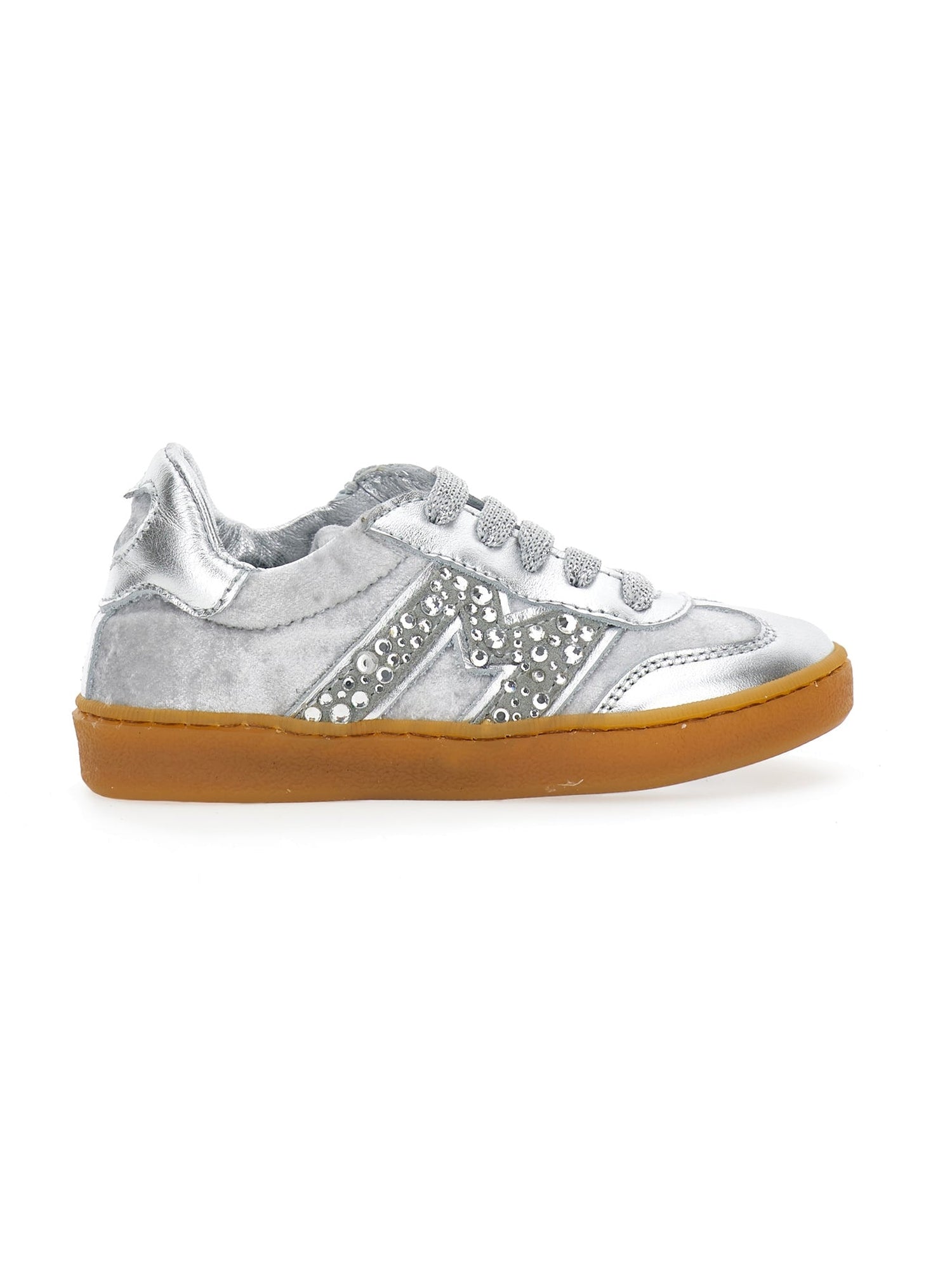 Girls | Velour Running Shoes | Silver