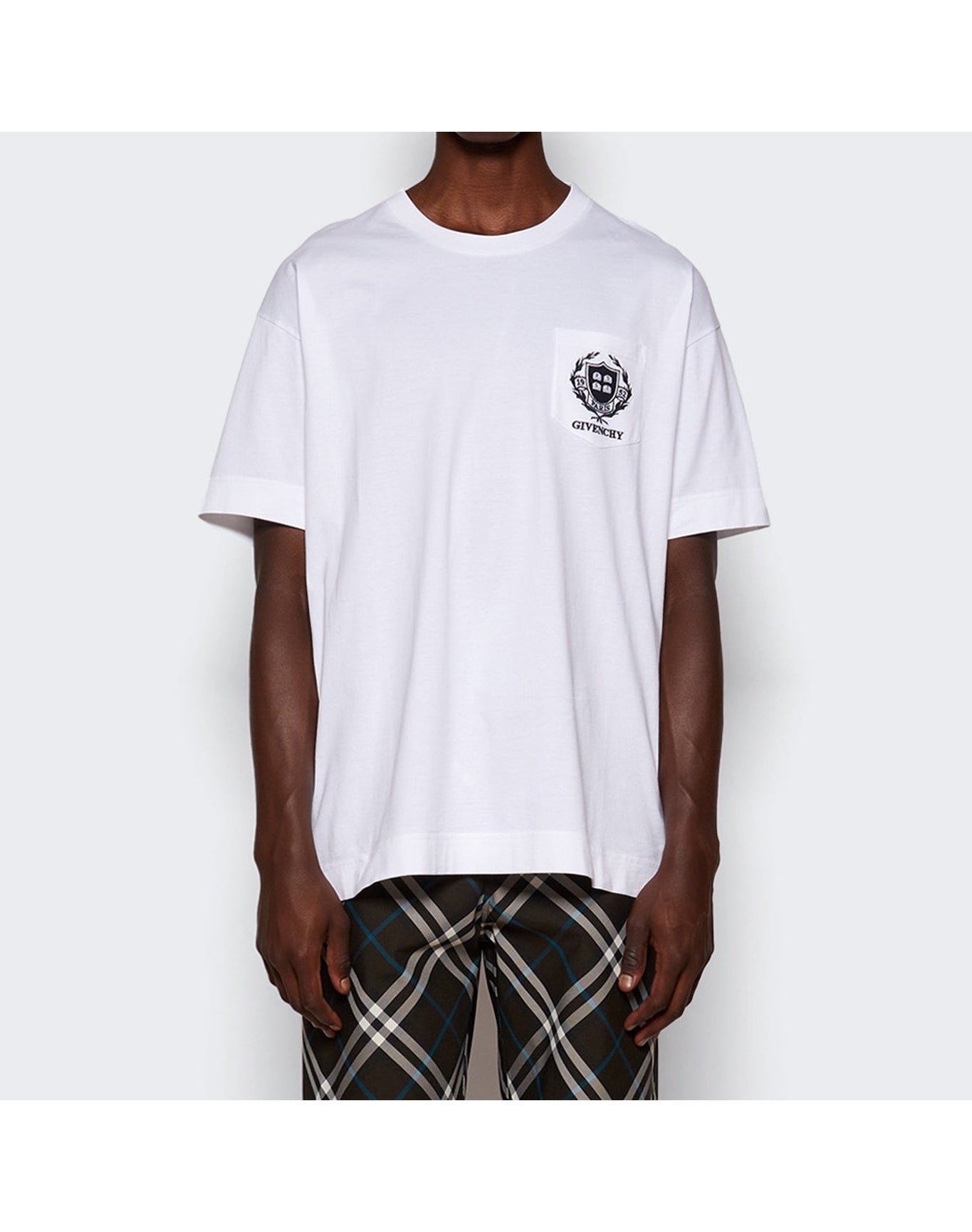 Givenchy | Men | Front Pocket Short Sleeve Tee | White