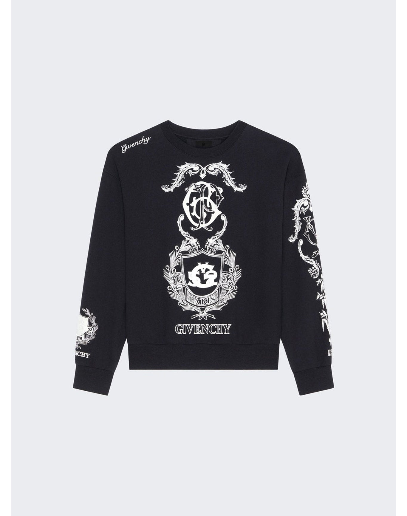 Givenchy | Men | Graphic Crest Sweatshirt | Black