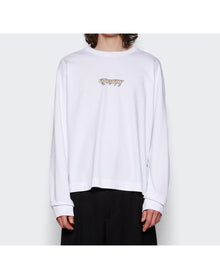 Givenchy | Men | World Tour Boxy Fit Long Sleeved Tee | White