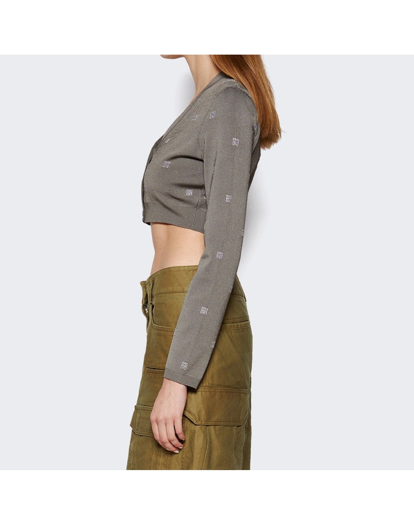 Givenchy | Women | 4g Cropped Cardigan | Titanium