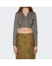 Givenchy | Women | 4g Cropped Cardigan | Titanium