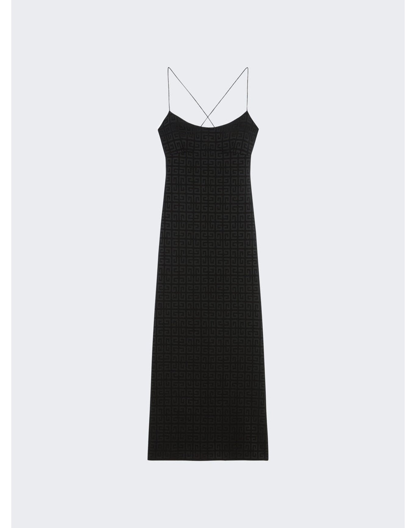 Givenchy | Women | 4g Jacquard Long Slip Dress | Black