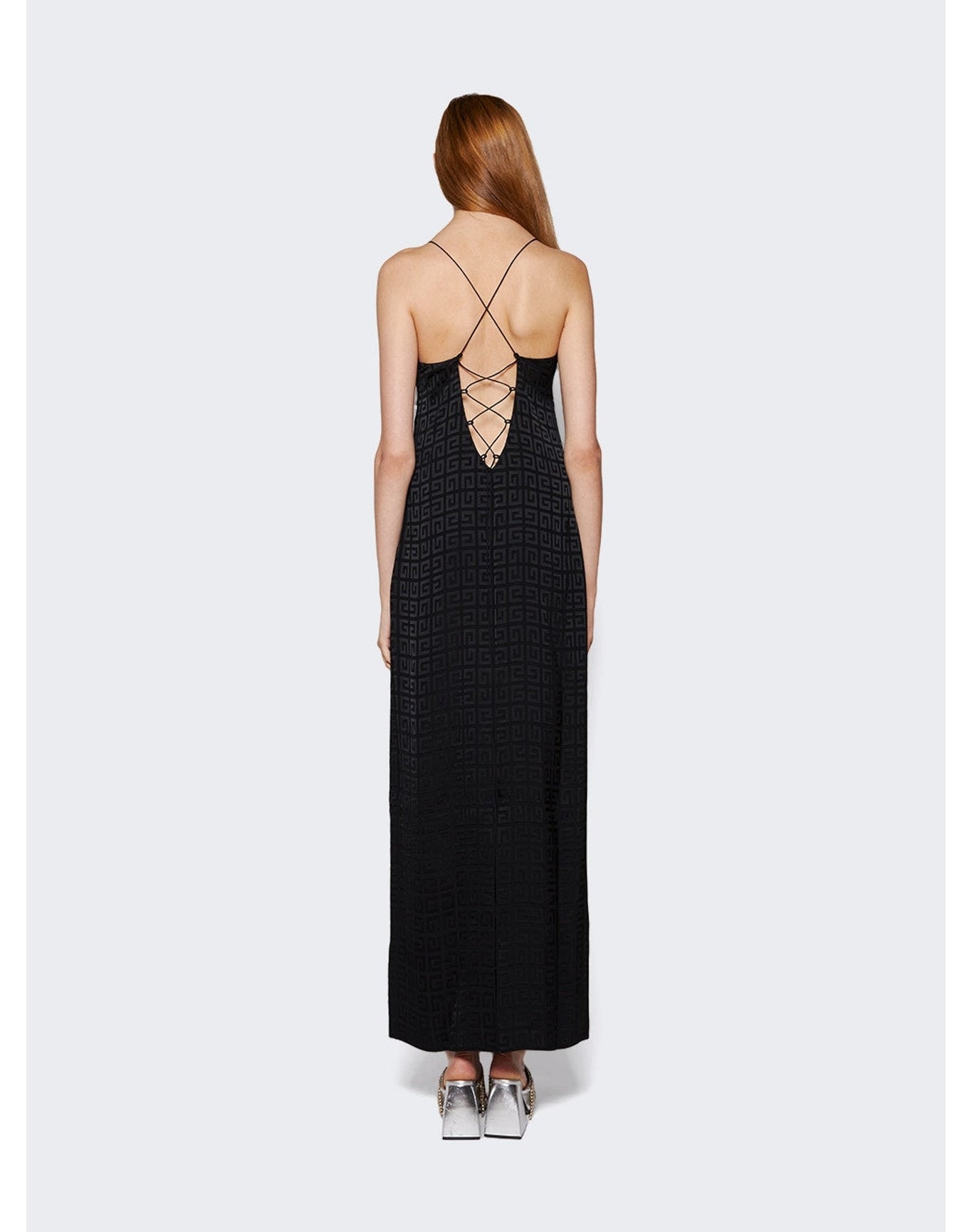 Givenchy | Women | 4g Jacquard Long Slip Dress | Black