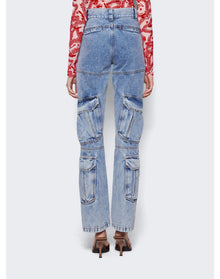Givenchy | Women | Cargo Boot Cut Jeans | Light Blue