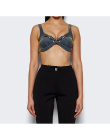 Givenchy | Women | Crossed Front Bra | Military Blue
