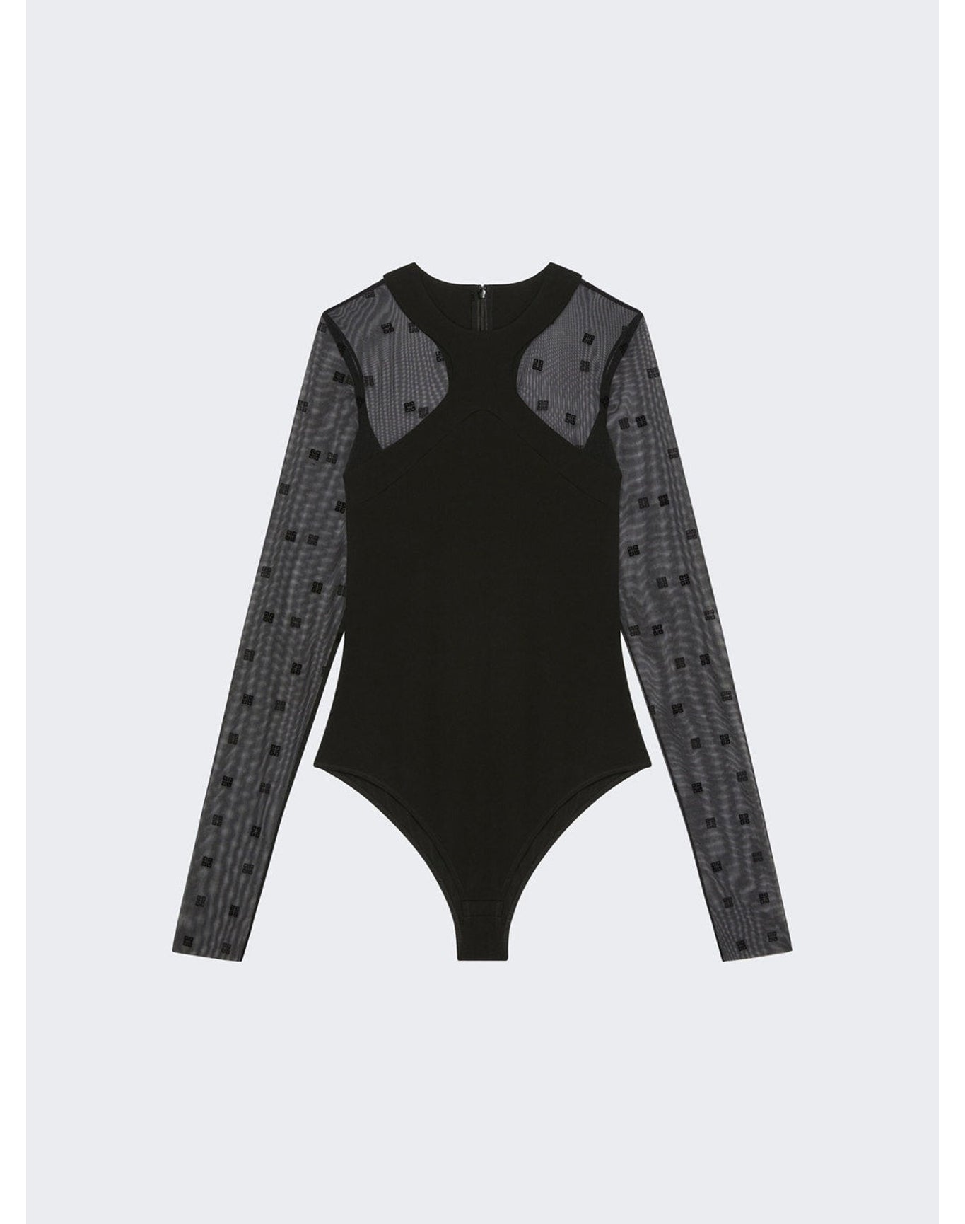 Givenchy | Women | Long Sleeve Bodysuit 4g Tulle | Black