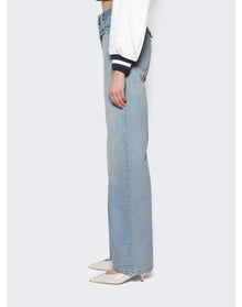 Givenchy | Women | Mixed Denim Oversized Jeans | Pale Blue