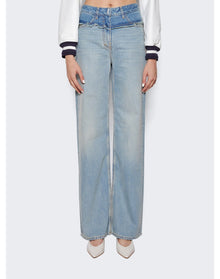 Givenchy | Women | Mixed Denim Oversized Jeans | Pale Blue