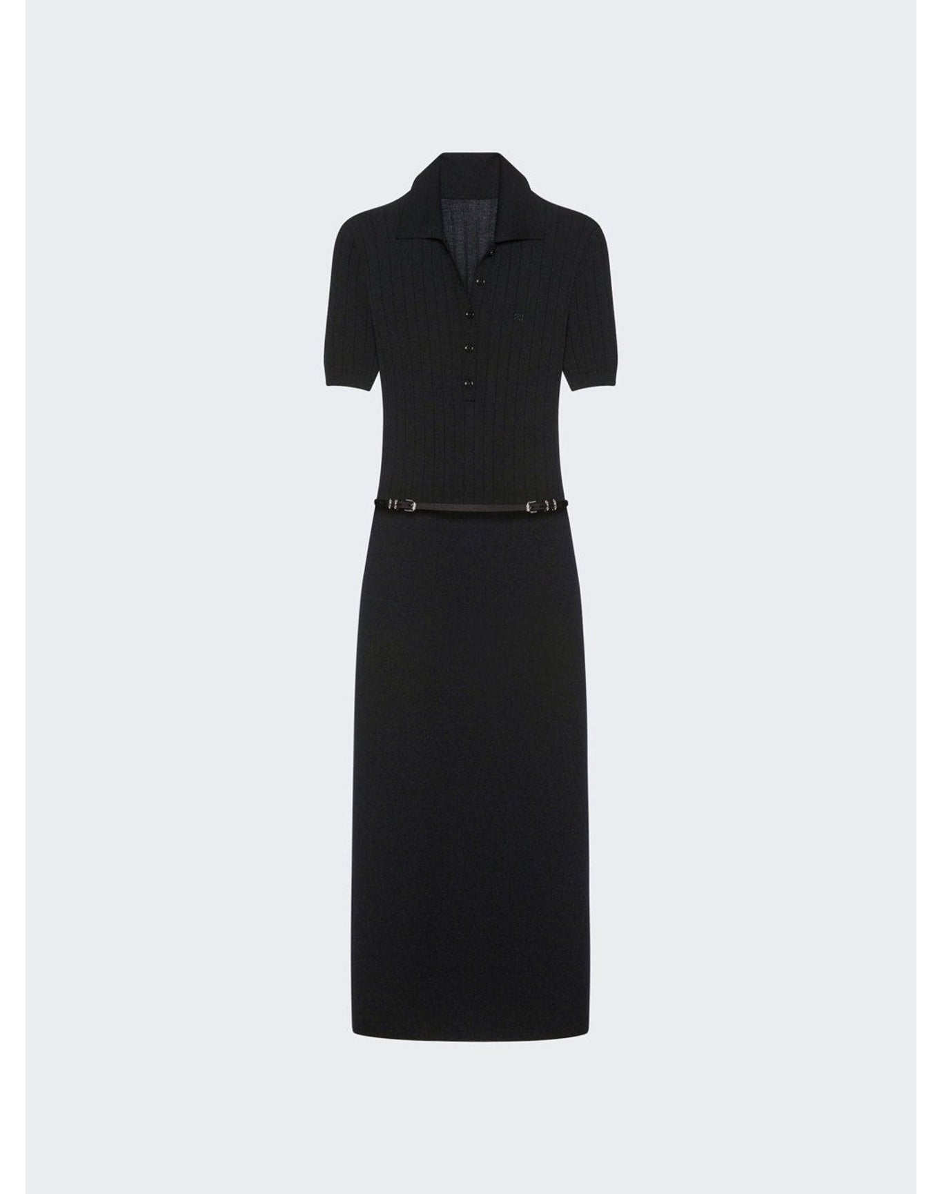 Givenchy | Women | Voyou Knitted Polo Dress | Black