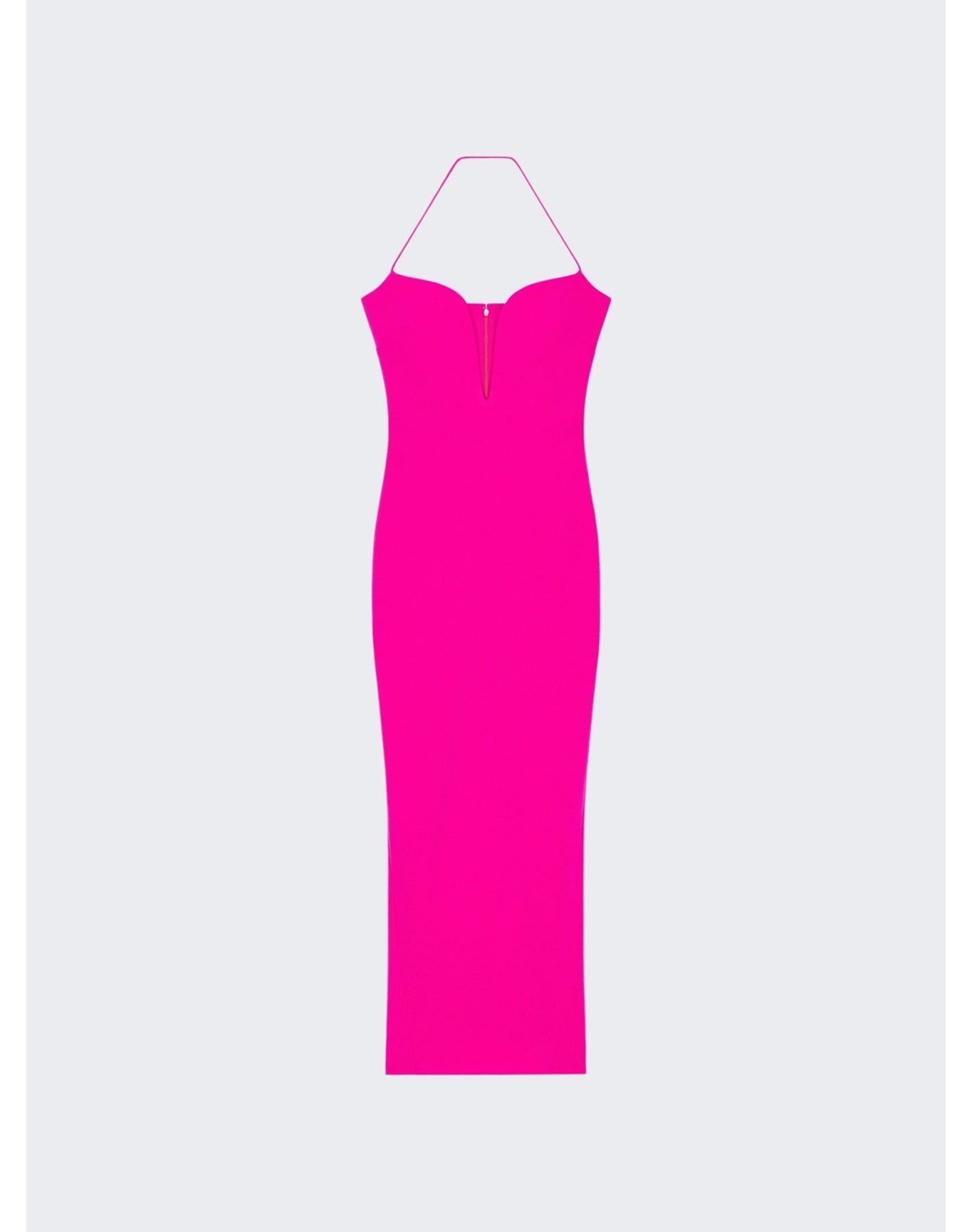 Givenchy | Women | Wool Dress With Plunging Neckline | Fuchsia