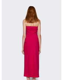 Givenchy | Women | Wool Dress With Plunging Neckline | Fuchsia