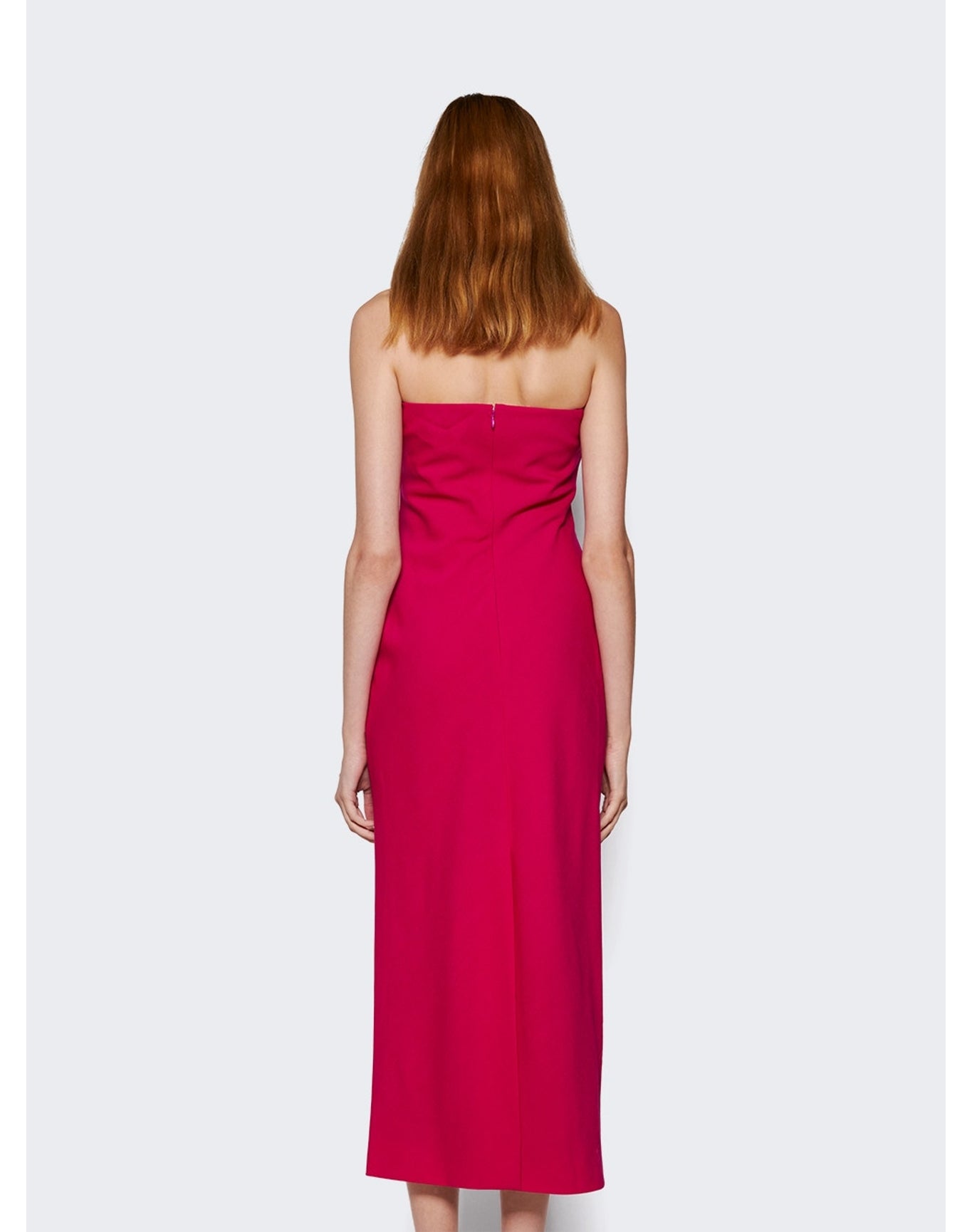 Givenchy | Women | Wool Dress With Plunging Neckline | Fuchsia
