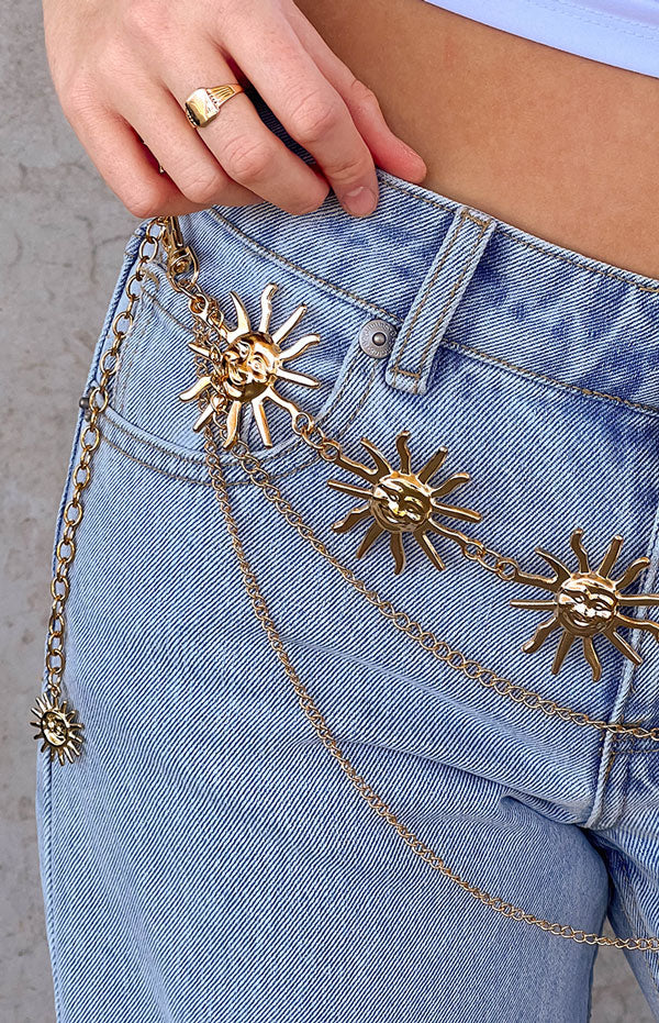 Multi Chain Star Belt | Gold
