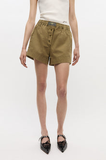 Green Washed Cotton Shorts | Boa