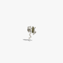Awe Inspired Earrings 925 Sterling Silver / Single Right Green Diamond Baby Frog Studs
