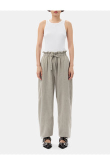 Grey Light Melange Suiting Elasticated Waist Trousers | Alfalfa