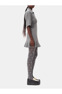 Grey Striped Suiting Mini Dress | Mirage Gray