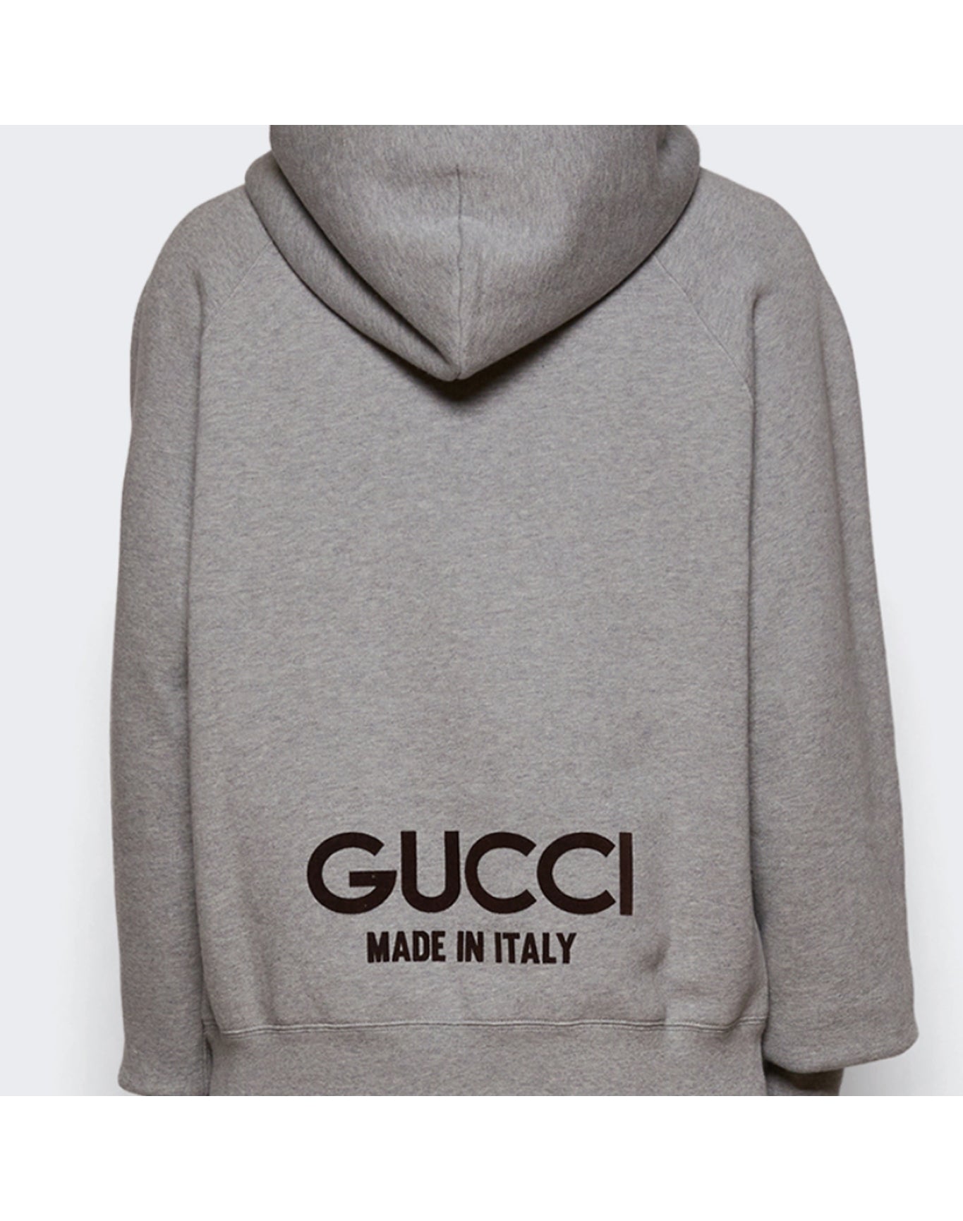 Gucci | Men | Brushed Fleece Hoodie | Grey