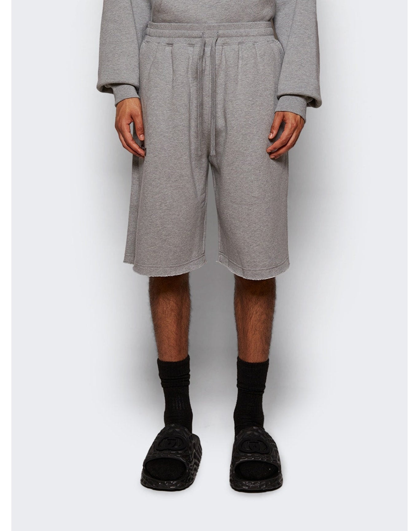 Gucci | Men | Brushed Fleece Shorts | Grey
