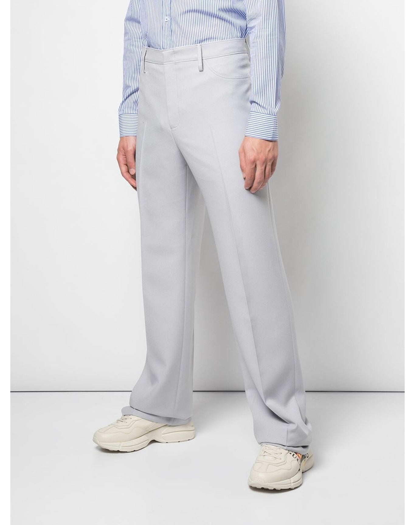 Gucci | Men | Classic Tailored Trousers | Grey