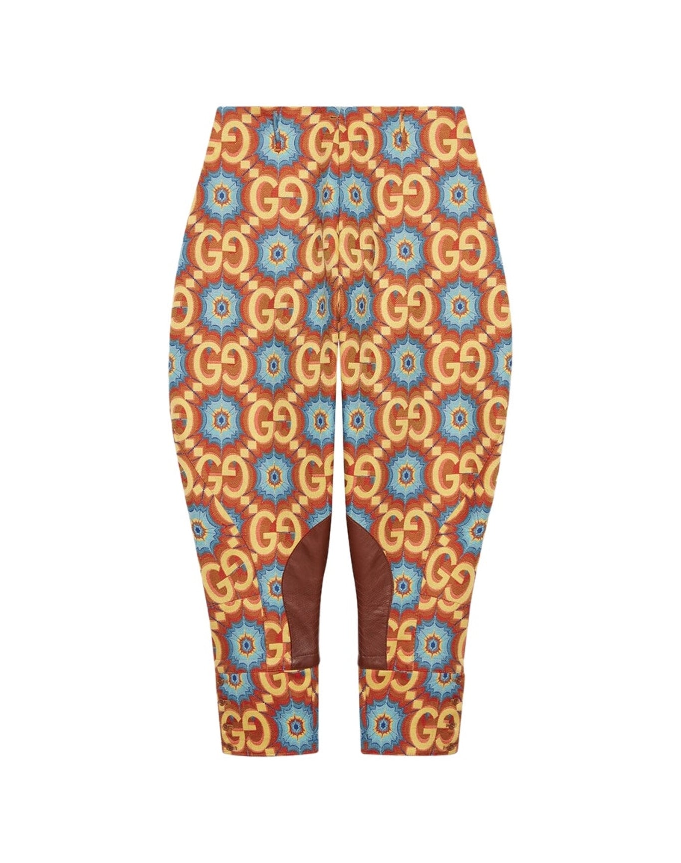 Gucci | Men | Kaleidoscope Equestrian-inspired Pant | Orange x Yellow