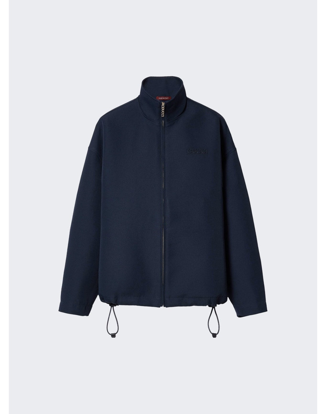 Gucci | Women | Acetate Gabardine Bomber Jacket | Petroleum Blue