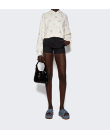 Gucci | Women | Cropped Hooded Sweatshirt | Ivory