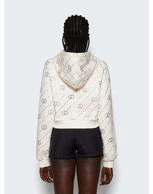 Gucci | Women | Cropped Hooded Sweatshirt | Ivory