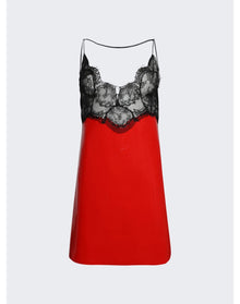 Gucci | Women | Leather Mini Dress | Red Lacquer