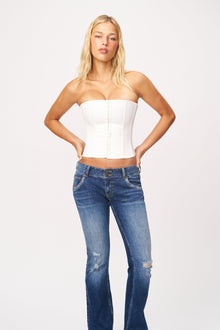 Satin Corset - White