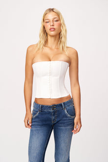 Satin Corset - White
