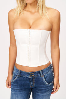 Satin Corset - White