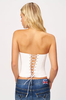 Satin Corset - White