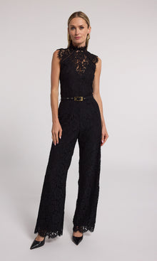 Jin Lace Jumpsuit | Black