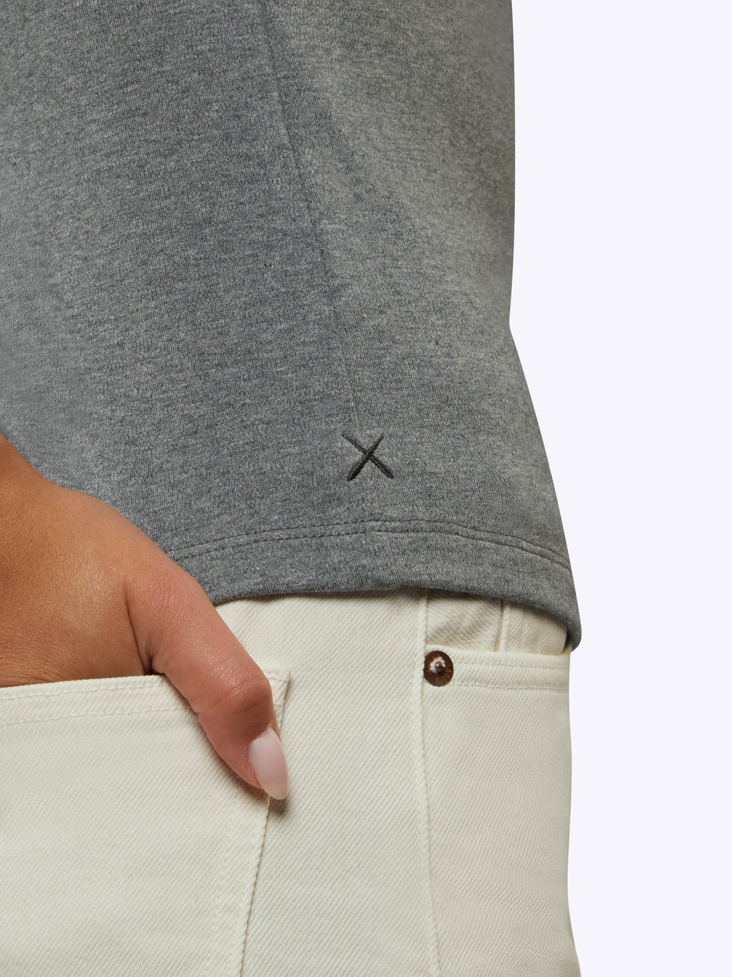Womens | Tomboy Tee | Slim-Fit Tomboy-Cotton | Heather Grey