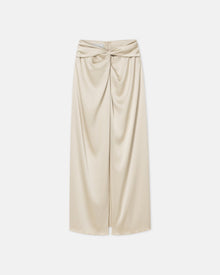 Womens | Heida Slip Satin Wrap Skirt | Porcelain