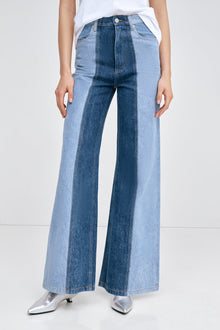Christina Two-Toned Jeans | Blue Split