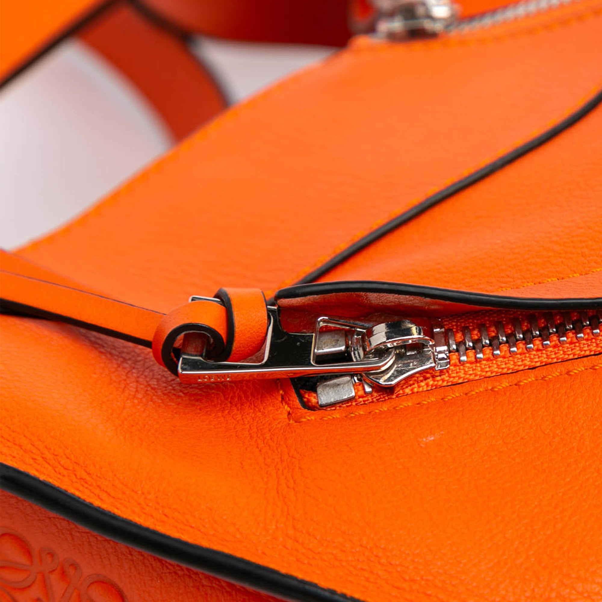 Loewe | Pre-Owned Small Leather Hammock Satchel | Orange