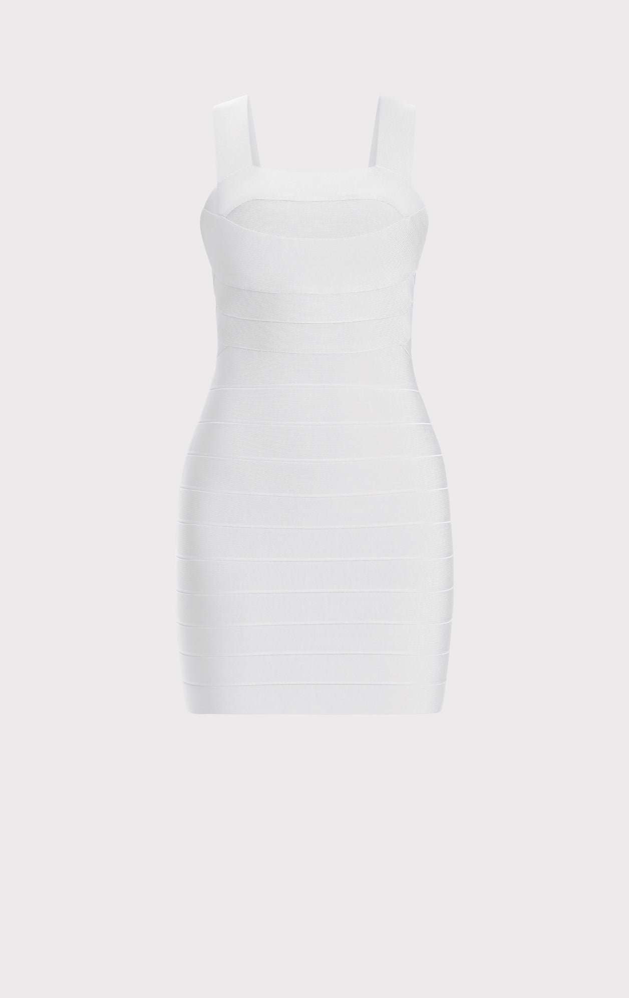 Bandage S/L Mini Dress | Alabaster