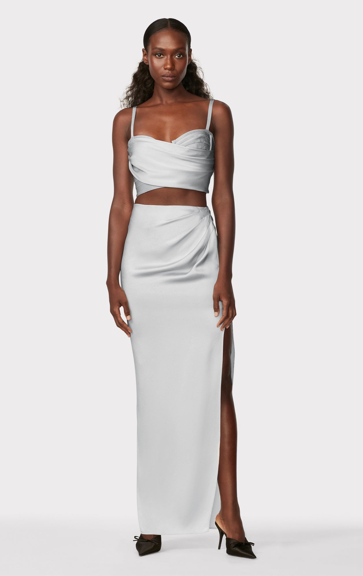 Hervé Léger X Law Roach Draped Asymmetrical Maxi Skirt | Mercury