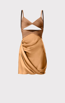 Draped Cutout Mini Dress | Honey