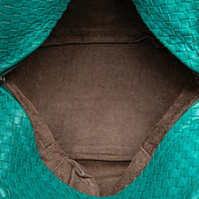 Bottega Veneta | Pre-Owned Nappa Intrecciato Cube Shoulder Bag | Blue/Turquoise