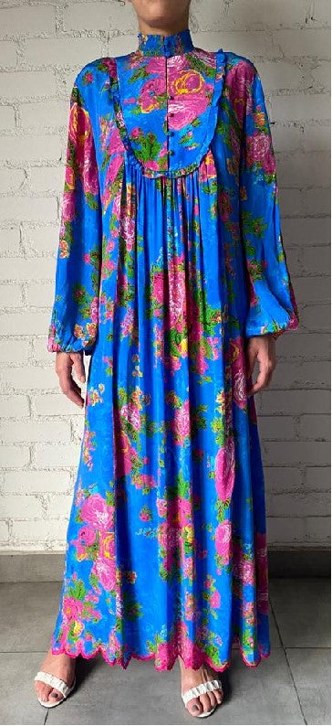 Hemant And Nandita | Aara Viscose Long Dress | Blue