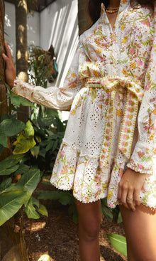 Hemant And Nandita | Aira Cotton Short Dress | Off White