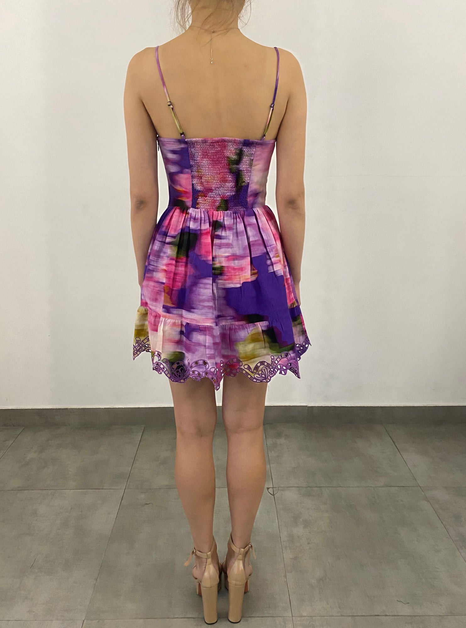 Sweetheart Neckline Short Dress | Multi