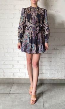 Womens | Arka Linen Cotton Short Dress | Multicolor