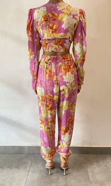 Hemant And Nandita | Auril Viscose Moss Crepe Pants | Pink